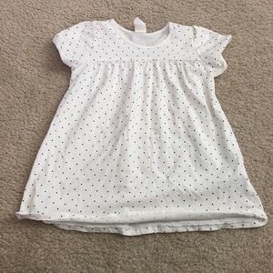 Baby Girl H&M White Polka Dot Dress - Size 18M